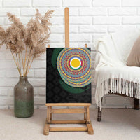 Shefa Tribal Tattoo with Namele Leaves Canvas Wall Art