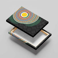 Shefa Tribal Tattoo with Namele Leaves Canvas Wall Art