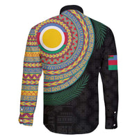 Shefa Tribal Tattoo with Namele Leaves Family Matching Puletasi and Hawaiian Shirt