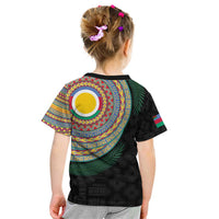 Shefa Tribal Tattoo with Namele Leaves Kid T Shirt