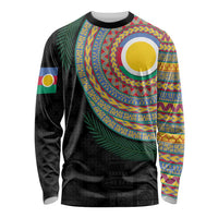 Shefa Tribal Tattoo with Namele Leaves Long Sleeve Shirt