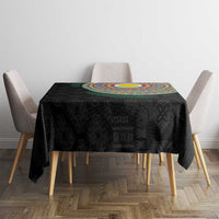 Shefa Tribal Tattoo with Namele Leaves Tablecloth