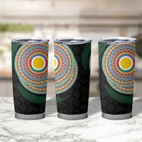Shefa Tribal Tattoo with Namele Leaves Tumbler Cup