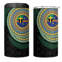 Tafea Tribal Tattoo with Namele Leaves 4 in 1 Can Cooler Tumbler