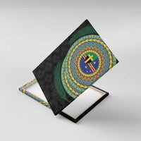 Tafea Tribal Tattoo with Namele Leaves Canvas Wall Art