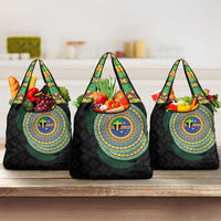 Tafea Tribal Tattoo with Namele Leaves Grocery Bag