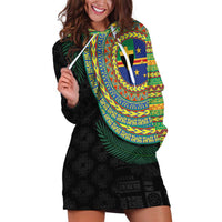 Tafea Tribal Tattoo with Namele Leaves Hoodie Dress