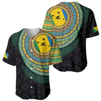 Malampa Tribal Tattoo with Namele Leaves Baseball Jersey