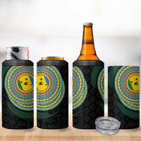 Malampa Tribal Tattoo with Namele Leaves 4 in 1 Can Cooler Tumbler