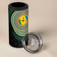 Malampa Tribal Tattoo with Namele Leaves 4 in 1 Can Cooler Tumbler