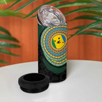 Malampa Tribal Tattoo with Namele Leaves 4 in 1 Can Cooler Tumbler