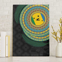 Malampa Tribal Tattoo with Namele Leaves Canvas Wall Art