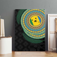 Malampa Tribal Tattoo with Namele Leaves Canvas Wall Art