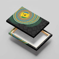 Malampa Tribal Tattoo with Namele Leaves Canvas Wall Art