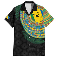 Malampa Tribal Tattoo with Namele Leaves Family Matching Short Sleeve Bodycon Dress and Hawaiian Shirt