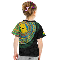 Malampa Tribal Tattoo with Namele Leaves Kid T Shirt