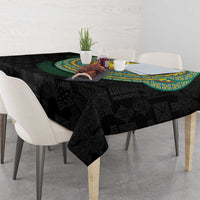 Malampa Tribal Tattoo with Namele Leaves Tablecloth