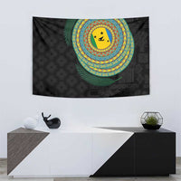 Malampa Tribal Tattoo with Namele Leaves Tapestry