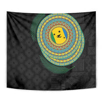 Malampa Tribal Tattoo with Namele Leaves Tapestry