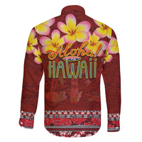 Aloha Plumeria Flowers Family Matching Summer Maxi Dress and Hawaiian Shirt With Hawaiian Style Tapa Tribal