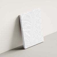 Niue White Sunday Canvas Wall Art Hiapo Tribal Art Tattoos - Polynesian Pride