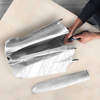 Niue White Sunday Umbrella Hiapo Tribal Art Tattoos - Polynesian Pride