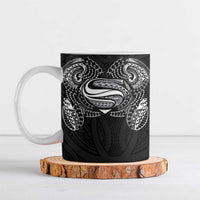 Super Samoan Traditional Tribal Art Tattoos Ceramic Mug Black Color - Polynesian Pride
