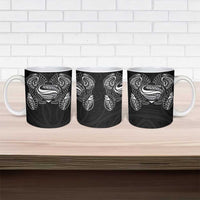 Super Samoan Traditional Tribal Art Tattoos Ceramic Mug Black Color - Polynesian Pride