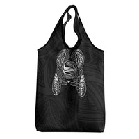 Super Samoan Traditional Tribal Art Tattoos Grocery Bag Black Color - Polynesian Pride
