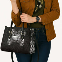 Super Samoan Traditional Tribal Art Tattoos Leather Bag Black Color - Polynesian Pride