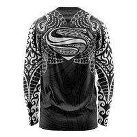 Super Samoan Traditional Tribal Art Tattoos Long Sleeve Shirt Black Color - Polynesian Pride
