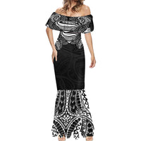 Super Samoan Traditional Tribal Art Tattoos Mermaid Dress Black Color - Polynesian Pride