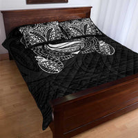 Super Samoan Traditional Tribal Art Tattoos Quilt Bed Set Black Color - Polynesian Pride