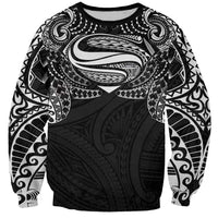 Super Samoan Traditional Tribal Art Tattoos Sweatshirt Black Color - Polynesian Pride