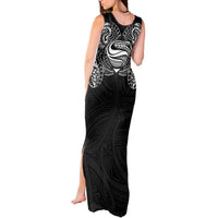 Super Samoan Traditional Tribal Art Tattoos Tank Maxi Dress Black Color - Polynesian Pride