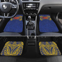 Super Samoan Traditional Tribal Art Tattoos Car Mats Blue Color - Polynesian Pride