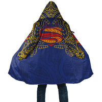 Super Samoan Traditional Tribal Art Tattoos Cloak Blue Color - Polynesian Pride