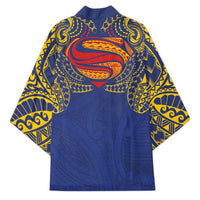 Super Samoan Traditional Tribal Art Tattoos Kimono Blue Color - Polynesian Pride