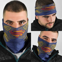 Super Samoan Traditional Tribal Art Tattoos Neck Gaiter Blue Color LT03 - Polynesian Pride