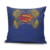 Super Samoan Traditional Tribal Art Tattoos Pillow Cover Blue Color - Polynesian Pride