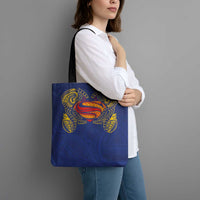 Super Samoan Traditional Tribal Art Tattoos Tote Bag Blue Color LT03 - Polynesian Pride