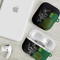 Aotearoa South Africa Rugby Freedom Cup AirPods Case Kiwi Warriors Haka with King Protea Symbol - Polynesian Pride
