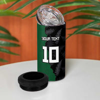 Custom Aotearoa South Africa Rugby Freedom Cup 4 in 1 Can Cooler Tumbler Kiwi Warriors Haka with King Protea Symbol - Polynesian Pride