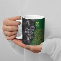 Custom Aotearoa South Africa Rugby Freedom Cup Ceramic Mug Kiwi Warriors Haka with King Protea Symbol - Polynesian Pride