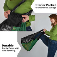 Aotearoa South Africa Rugby Freedom Cup Grocery Bag Kiwi Warriors Haka with King Protea Symbol - Polynesian Pride