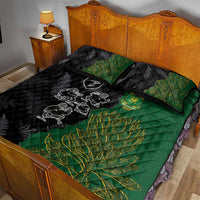 Aotearoa South Africa Rugby Freedom Cup Quilt Bed Set Kiwi Warriors Haka with King Protea Symbol - Polynesian Pride