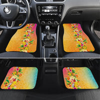 Hawaiian Tropical Fruits and Plants Car Mats Kakau Pattern Summer Vibe