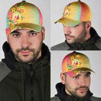 Hawaiian Tropical Fruits and Plants Classic Cap Kakau Pattern Summer Vibe