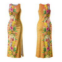 Hawaiian Tropical Fruits and Plants Couples Matching Tank Maxi Dress and Hawaiian Shirt Kakau Pattern Summer Vibe
