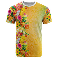 Hawaiian Tropical Fruits and Plants T Shirt Kakau Pattern Summer Vibe
